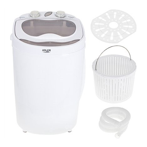 Adler | AD 8055 | Mini washing machine | Top loading | Washing capacity 3 kg | RPM | Depth 37 cm | Width 36 cm | White - 3